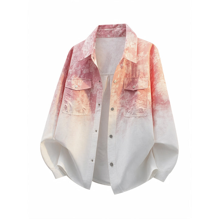Damen Modische Overshirt-Jacke mit hohem Kragen und aufgesetzten Taschen Drune