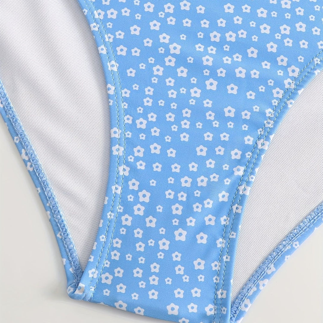 Damen Hochgeschnittener Bikini mit verspieltem Punktedesign Drune