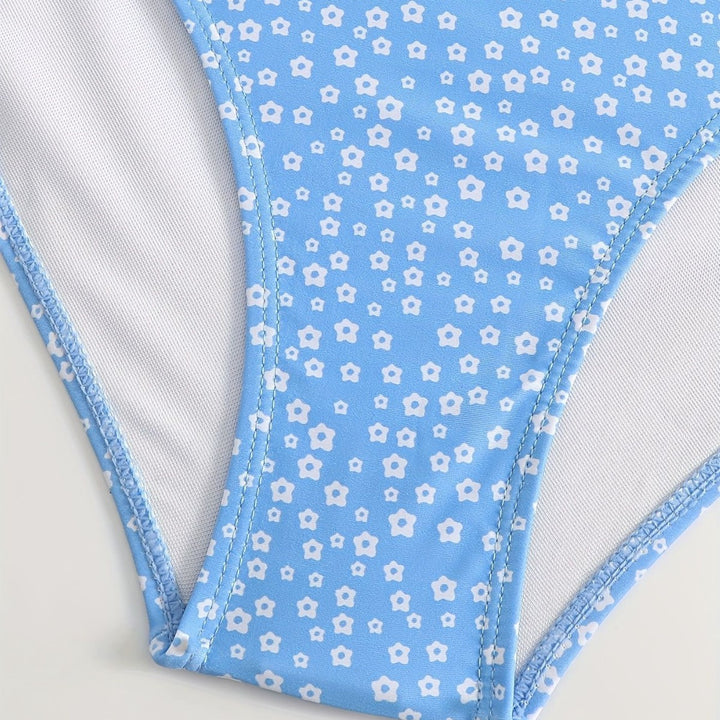 Damen Hochgeschnittener Bikini mit verspieltem Punktedesign Drune