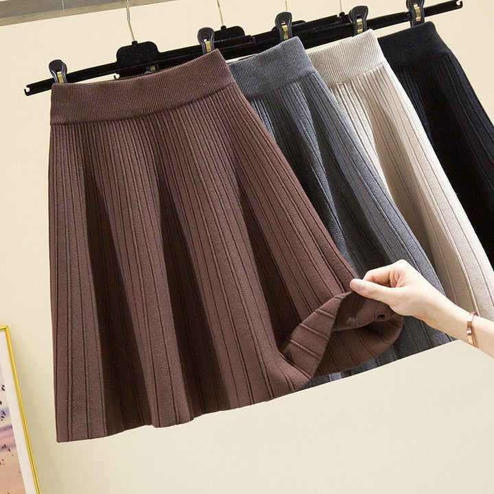 Damen Plissierter Midi-Rock mit komfortablem Gummibund Drune