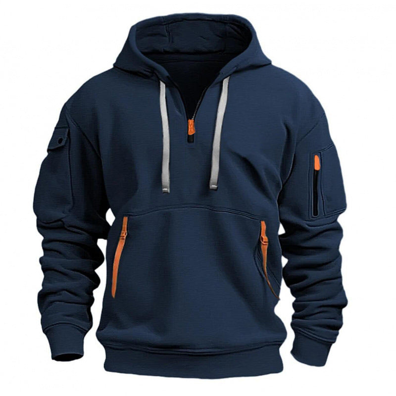 Herren Freizeit Kapuzenpullover mit praktischen Taschen Drune
