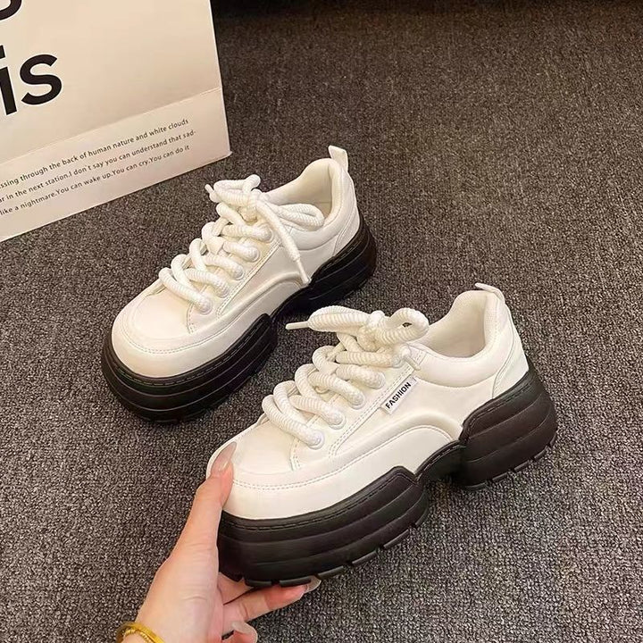 Damen Chunky Sneakers mit modischer Profilsohle und atmungsaktiver Oberflächenstruktur Drune