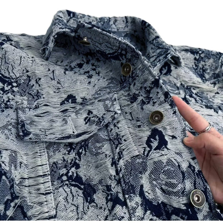 Herren lässige Überhemdjacke mit einzigartigem Denim-Design und modischen Akzenten Drune