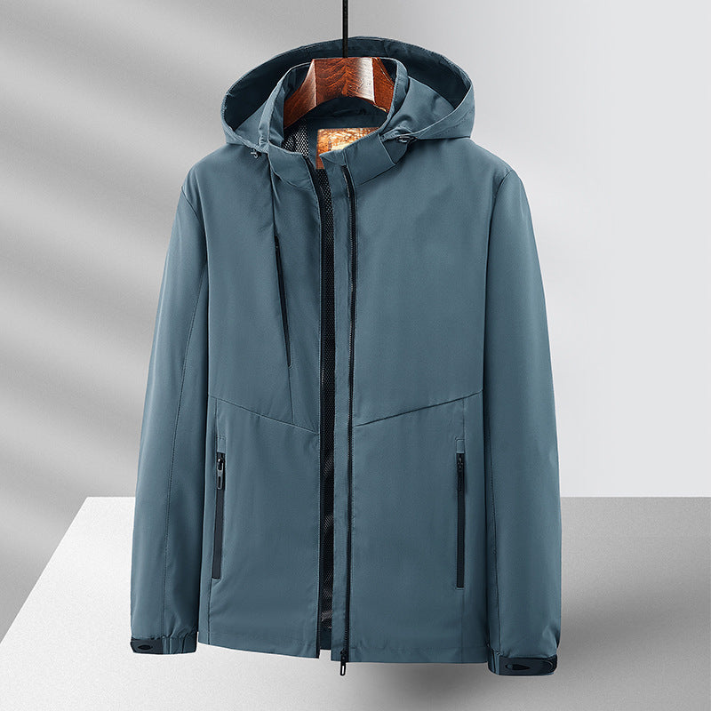 Herren Wetterfeste Outdoorjacke mit praktischer Kapuze Drune