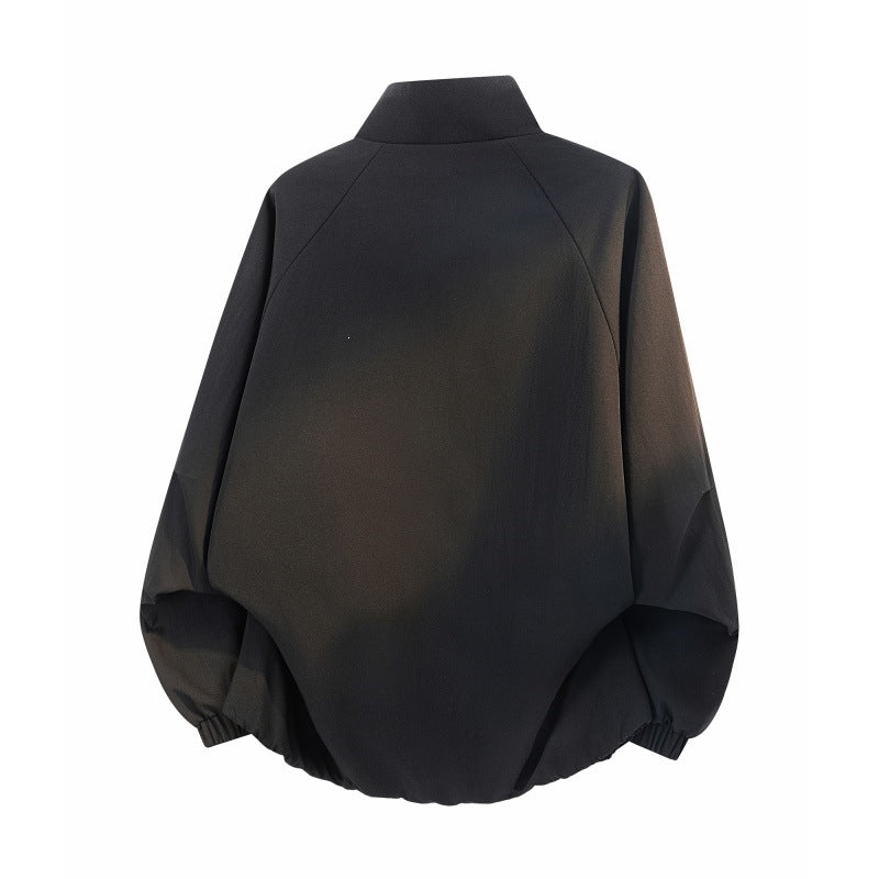 Damen Leichte Oversize Übergangsjacke mit Raglanärmeln, Reißverschluss und Kontrasteinsätzen Drune