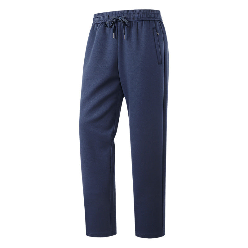 Herren Slim-Fit Freizeithose aus atmungsaktivem Funktionsfleece mit Kordelbund, Reißverschlusstaschen & Rippbündchen Drune