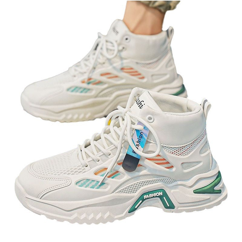 Damen Sportliche High-Top Sneakers mit atmungsaktiven Netzoberflächen und gepolsterter Sohle Drune