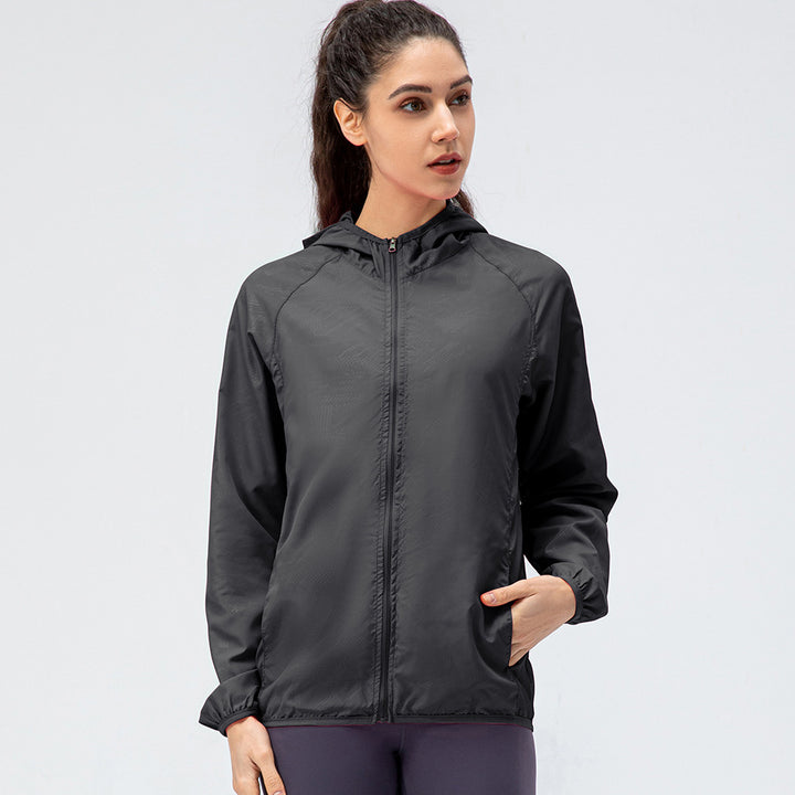 Damen Leichte Sportjacke mit Kapuze und atmungsaktiven Eigenschaften Drune