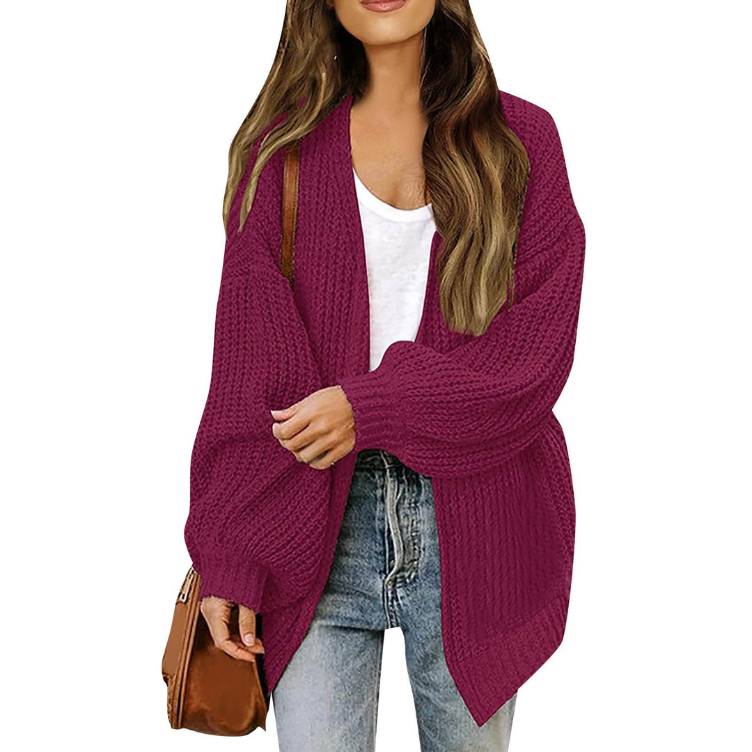 Damen Grobstrickjacke mit lässigem Schnitt und überschnittenen Schultern Drune