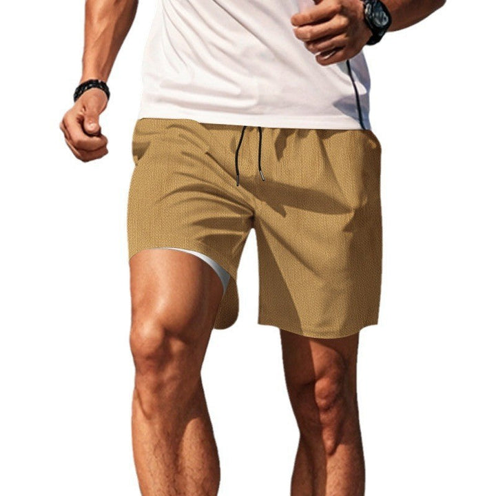 Herren nan zweilagige Badeshorts mit integrierter Kompressions-Innenhose und versteckter Handytasche Drune