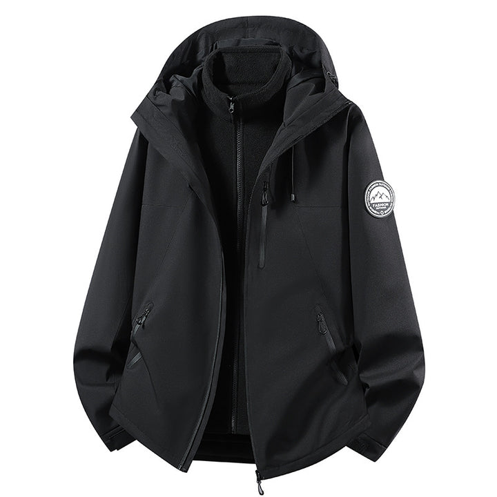 Damen sportive Regenjacke mit herausnehmbarem Fleece-Innenlayer und verstellbarer Kapuze Drune