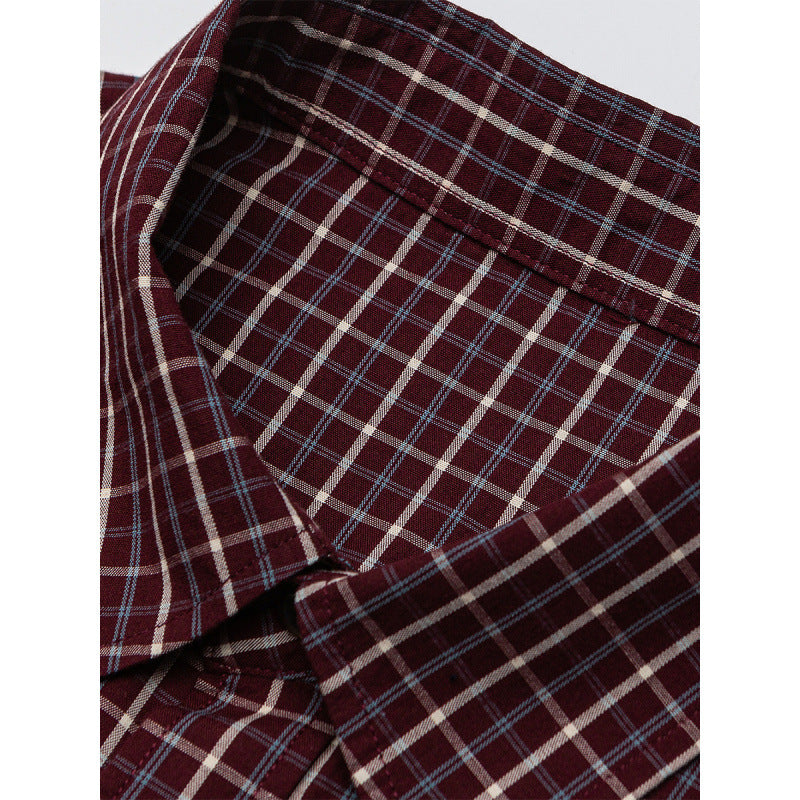 Herren Oversize Karo‑Hemd mit gerundetem Saum und diagonalem Brusttaschen‑Detail Drune