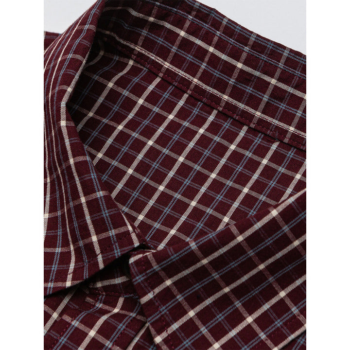 Herren Oversize Karo‑Hemd mit gerundetem Saum und diagonalem Brusttaschen‑Detail Drune