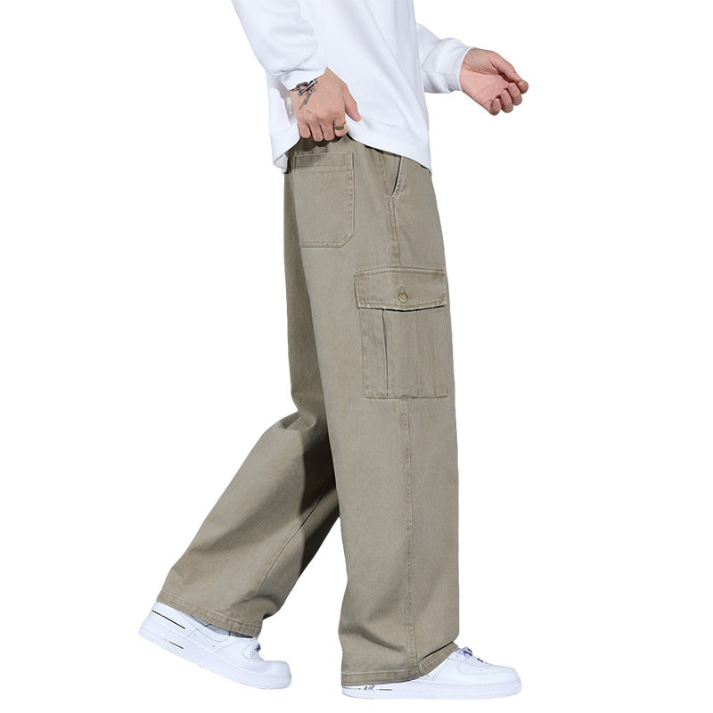 Herren Cargo-Hose im weiten Relaxed-Fit mit Tunnelzugbund und Mehrfachtaschen Drune