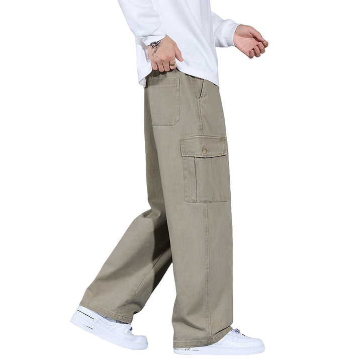 Herren Cargo-Hose im weiten Relaxed-Fit mit Tunnelzugbund und Mehrfachtaschen Drune