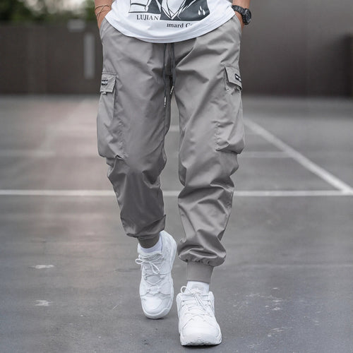 Herren Tapered Cargo-Joggerhose mit elastischem Tunnelzug, verstärkten Klappentaschen & gerippten Knöchelbündchen Drune