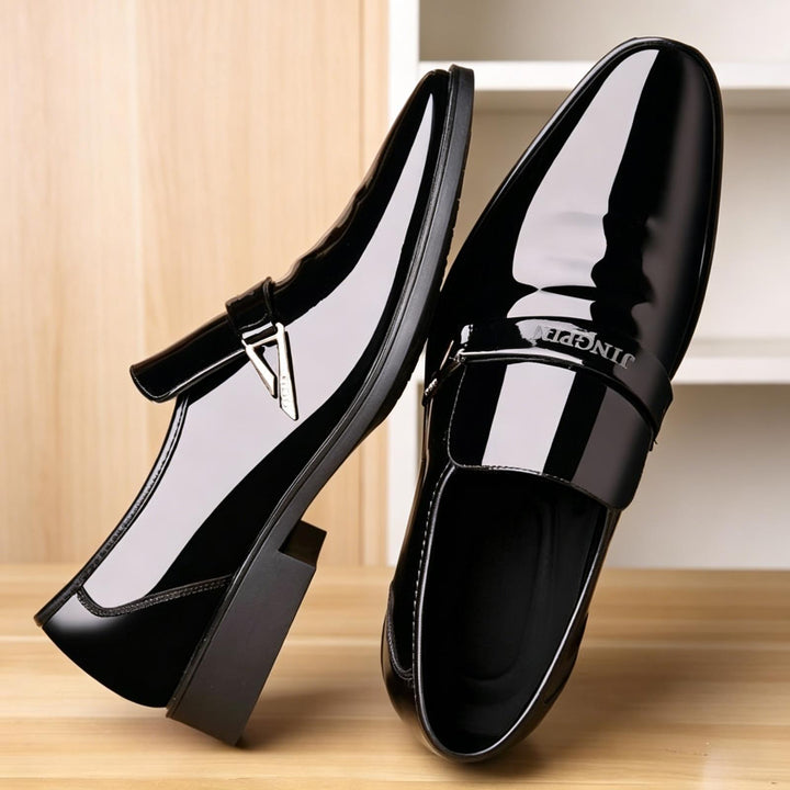 Herren Elegante Schnürschuhe mit Hochglanz Drune