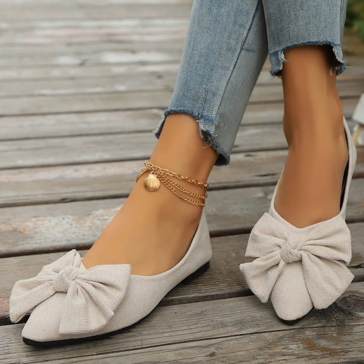 Damen Ballerinas mit modischer Schleifenapplikation und bequemem Fußbett Drune
