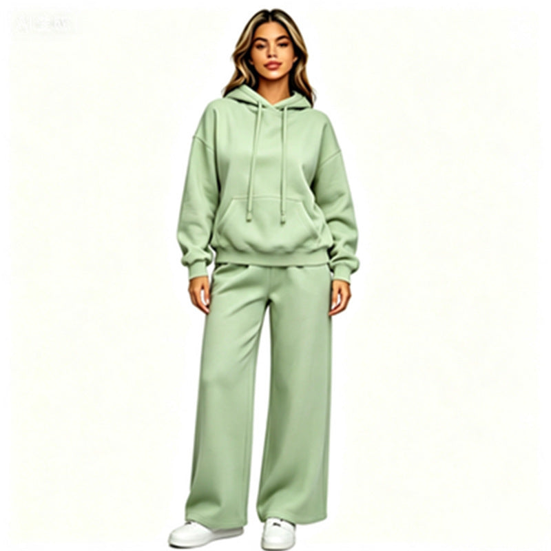 Damen Bequemer Oversized Hoodie mit weiten Jogginghosen Drune