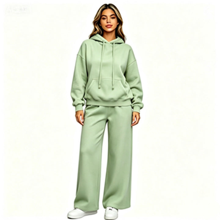 Damen Bequemer Oversized Hoodie mit weiten Jogginghosen Drune