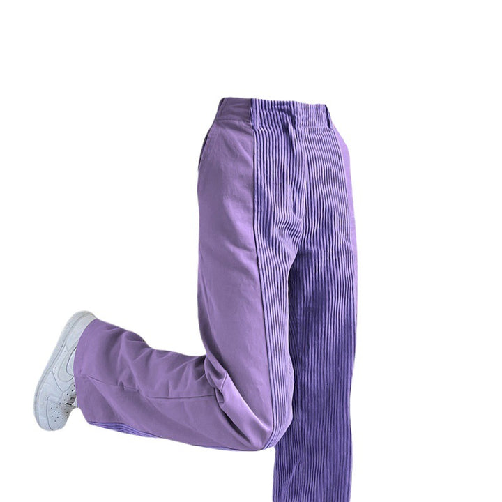 Damen Hoch-taillierte Bundfaltenhose aus Cord Drune