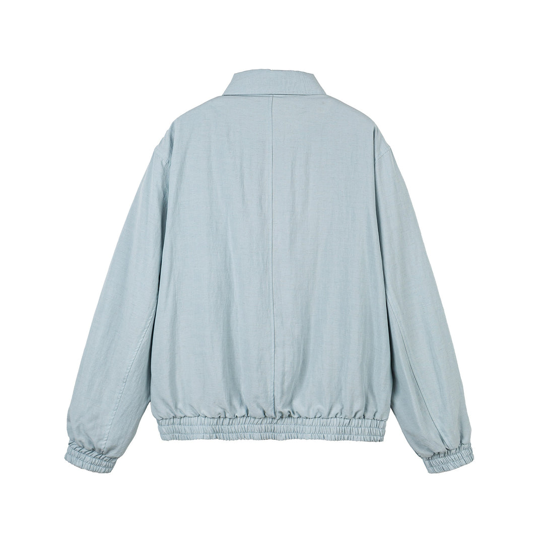 Damen Leichte Boxy‑Übergangsjacke mit durchgehendem Reißverschluss, elastischem Bund und Brust‑Welttasche Drune