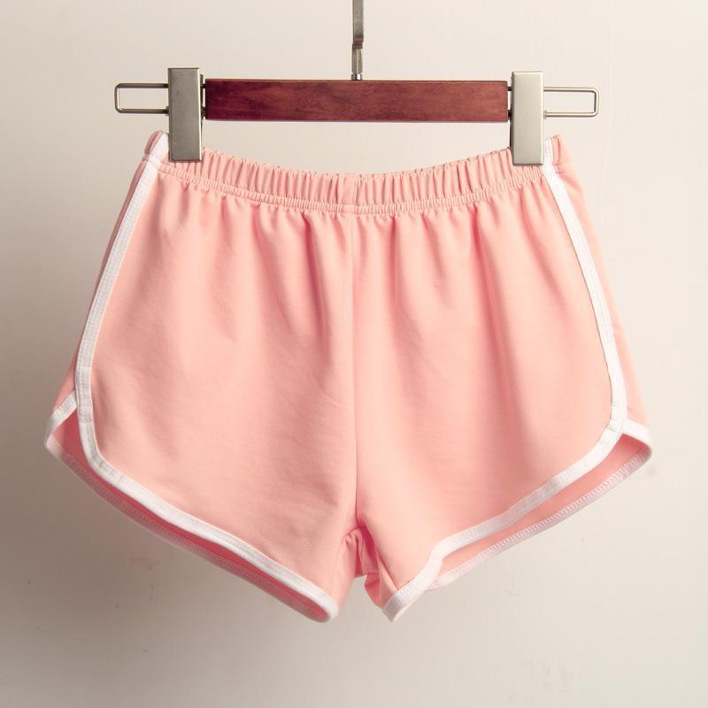 Damen Sportliche Shorts mit elastischem Bund und Kontraststreifen Drune