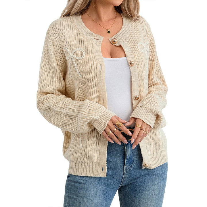 Damen Weicher Strickcardigan mit Knopfdetails Drune
