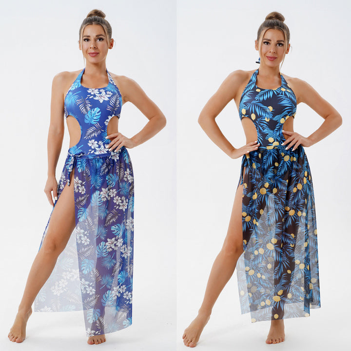 Damen Eleganter Badeanzug mit atmungsaktivem Überwurf Drune