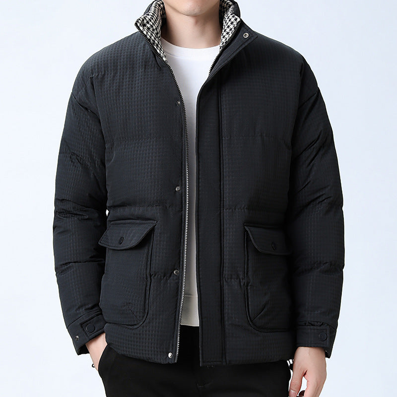 Herren Steppjacke mit hohem Kragen Drune