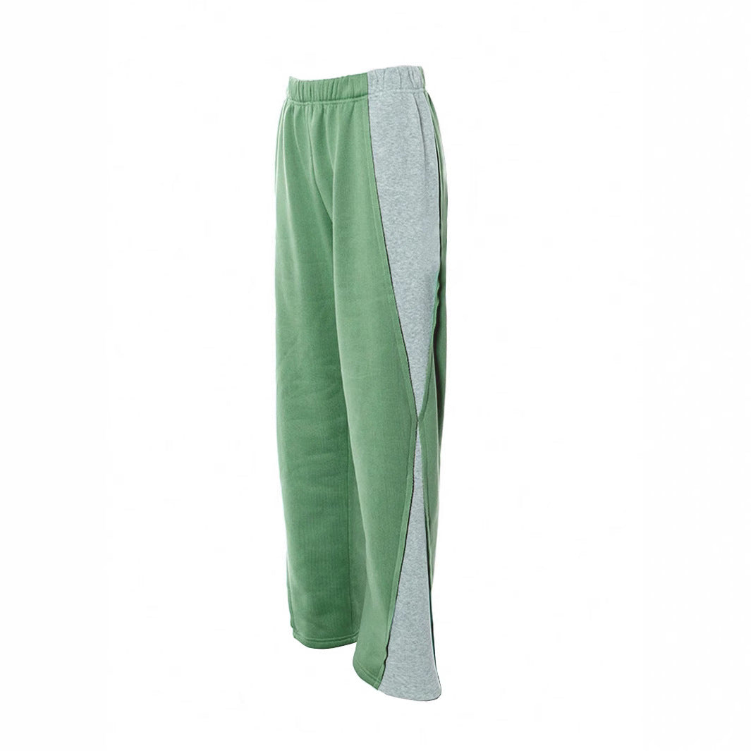 Damen Sportive Jogginghose mit seitlichem Schlitz und Kontrast-Einsatz Drune