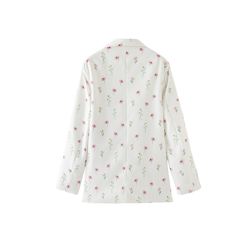 Damen Blazer mit floralem Muster Drune