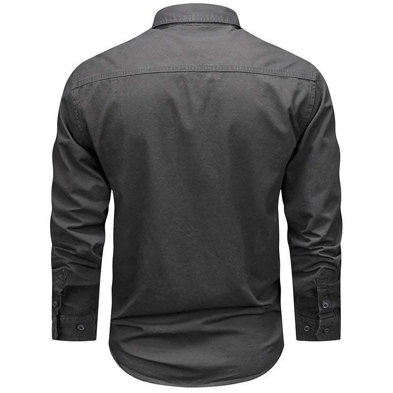 Herren Funktionales Langarmhemd mit Taschen Drune
