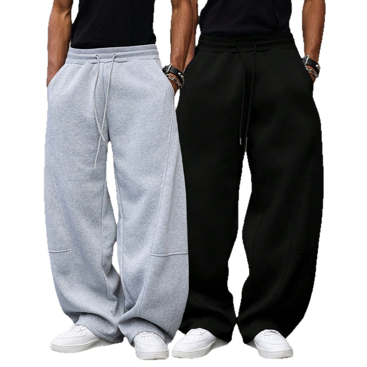 Herren weite Sweatpants im Baggy Cut mit elastischem Bund, Tunnelzug und Eingrifftaschen Drune