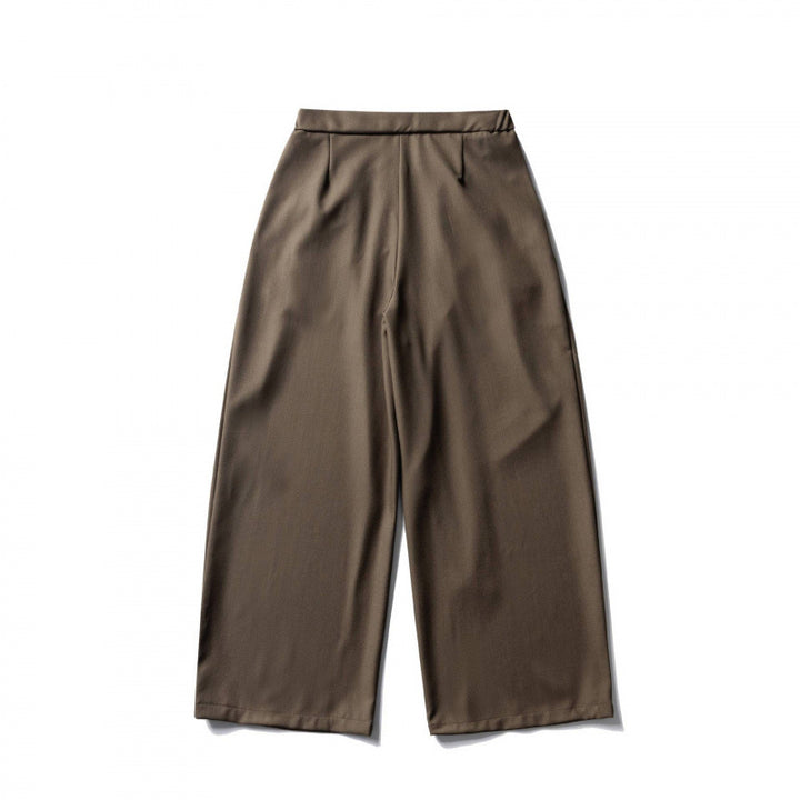 Damen Weite Culotte-Hose mit hoher Taille, Bundfalten und Bindegürtel Drune