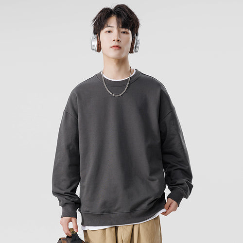 Unisex Oversize‑Sweatshirt mit Rundhalsausschnitt, gebürstetem Innenfutter und gerippten Abschlüssen Drune