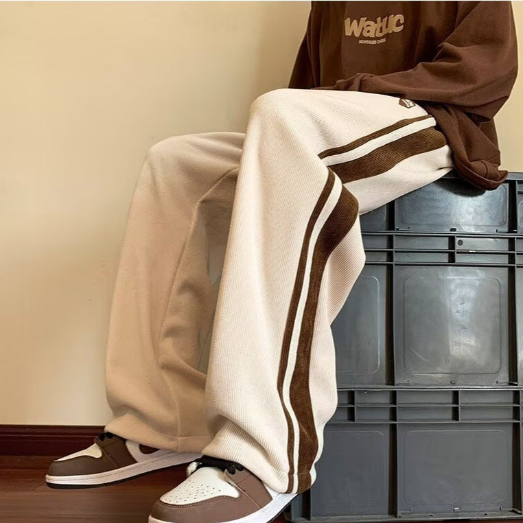 Herren Bequeme Chino-Hose mit Kontraststreifen Drune