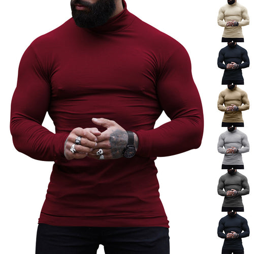 Herren Schmal geschnittenes Rollkragen-Feinstrickshirt mit Stretchkomfort Drune