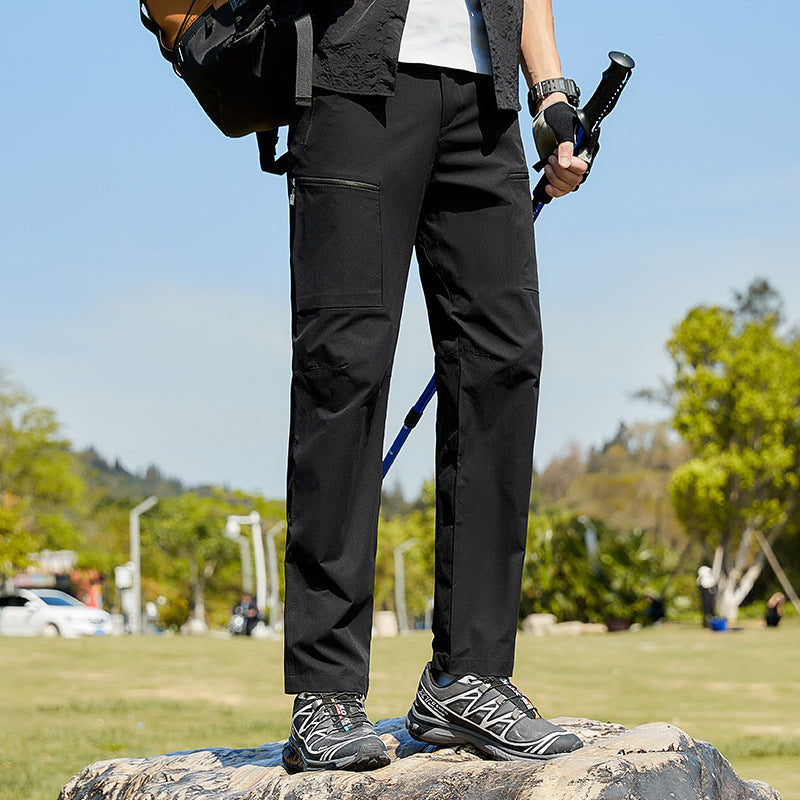 Herren Technische Trekkinghose mit Stretch wasserabweisender Oberfläche und Cargo-Taschen Drune