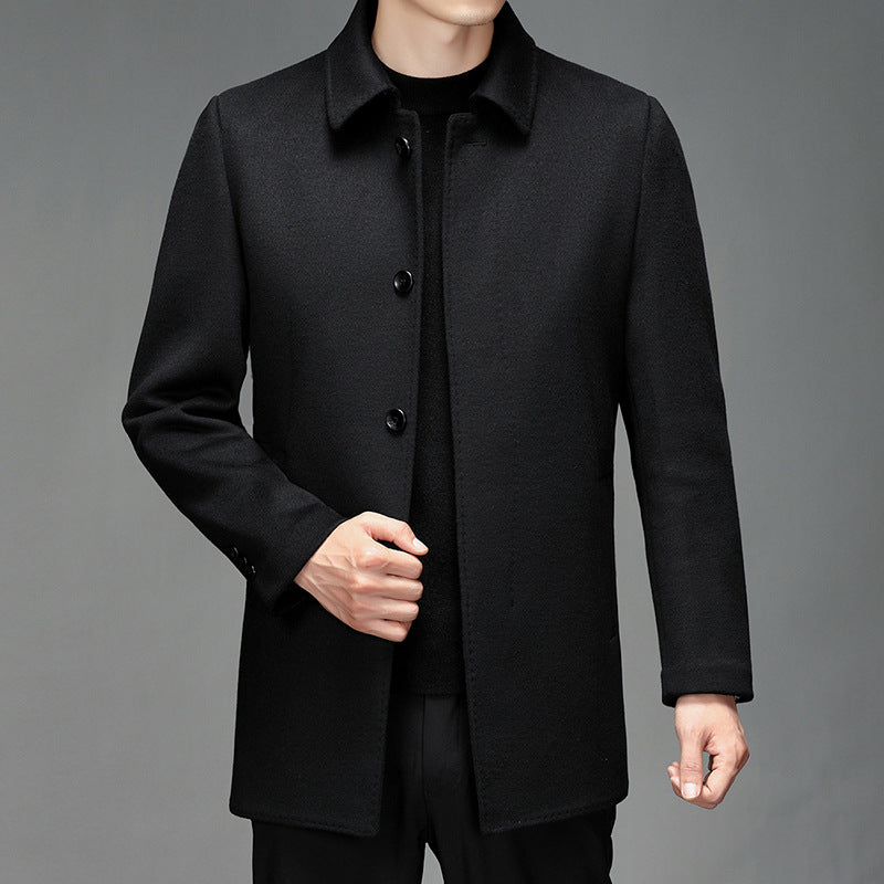 Herren Eleganter Winter Mantel mit modernem Design und hochwertiger Wolle Drune