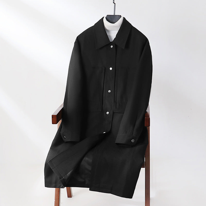 Herren Leichter Mantel im Overshirt‑Stil mit aufgesetzten Taschen Drune