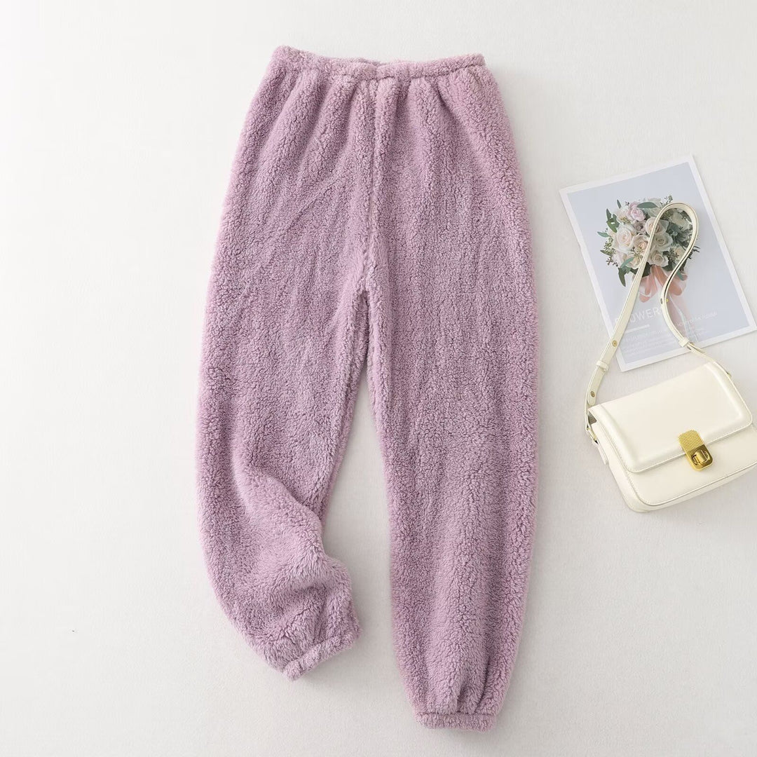 Damen Bequeme Fleece-Hose mit elastischem Bund Drune