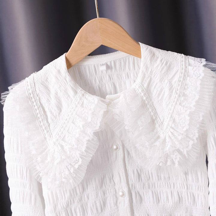 Damen Bluse mit voluminösem Rüschenkragen Drune