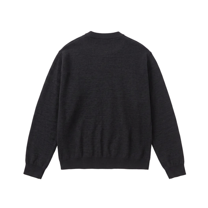 Herren Feiner Rundhals‑Sweatpullover aus Terry‑Frottee mit geripptem Saum Drune