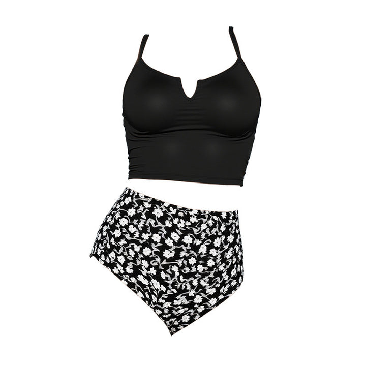 Damen Bikini-Set mit hoch geschnittenem Höschen und elegantem Top Drune