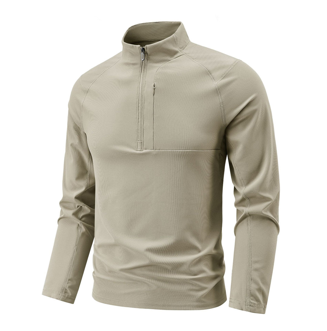 Herren technischer Thermo-Halbzip-Pullover mit Stehkragen und Brustreißverschlusstasche Drune