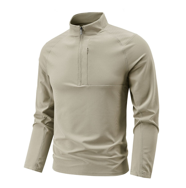 Herren technischer Thermo-Halbzip-Pullover mit Stehkragen und Brustreißverschlusstasche Drune