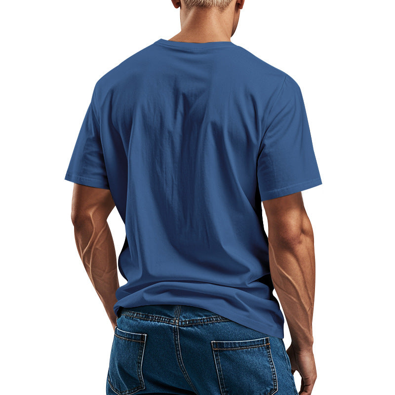 Herren Baumwolle T-Shirt mit modernem Schnitt Drune