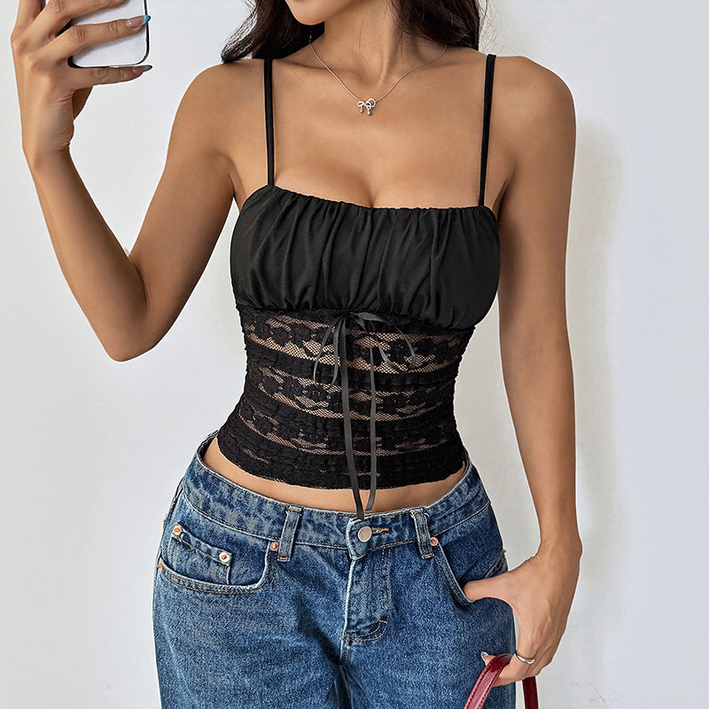 Damen Weite Stonewashed Jeans mit tiefer Taille und Palazzo-Bein Drune