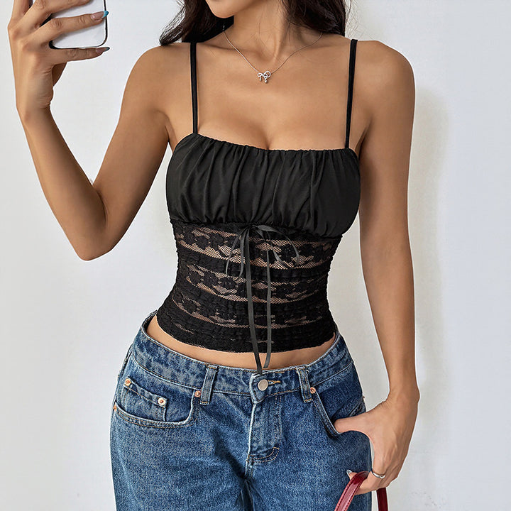 Damen Weite Stonewashed Jeans mit tiefer Taille und Palazzo-Bein Drune